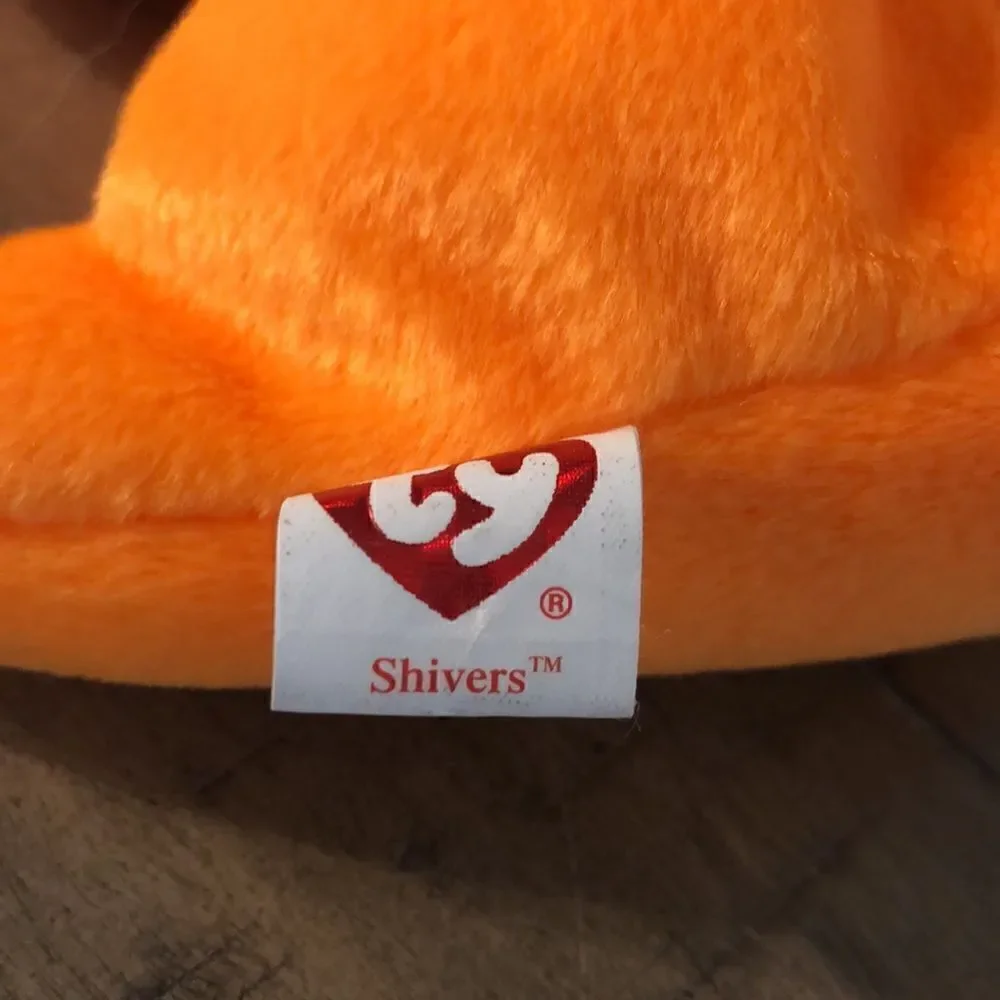 20th Anniversary Shivers 👻 the Ghost Pumpkin 🎃 orange 🍊 👻 Ty Beanies 2003